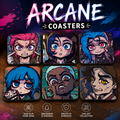 Arcane Chibi Coasters.